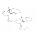 Стол обеденный SIGNAL NEVIO дуб артизан/черный 125-170/75